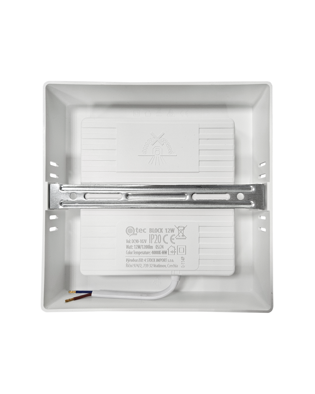 Q-114P LED panel 12W 1200lm 4000K fehér - négyzet alakú, felületre szerelhető Qtec - Image 2