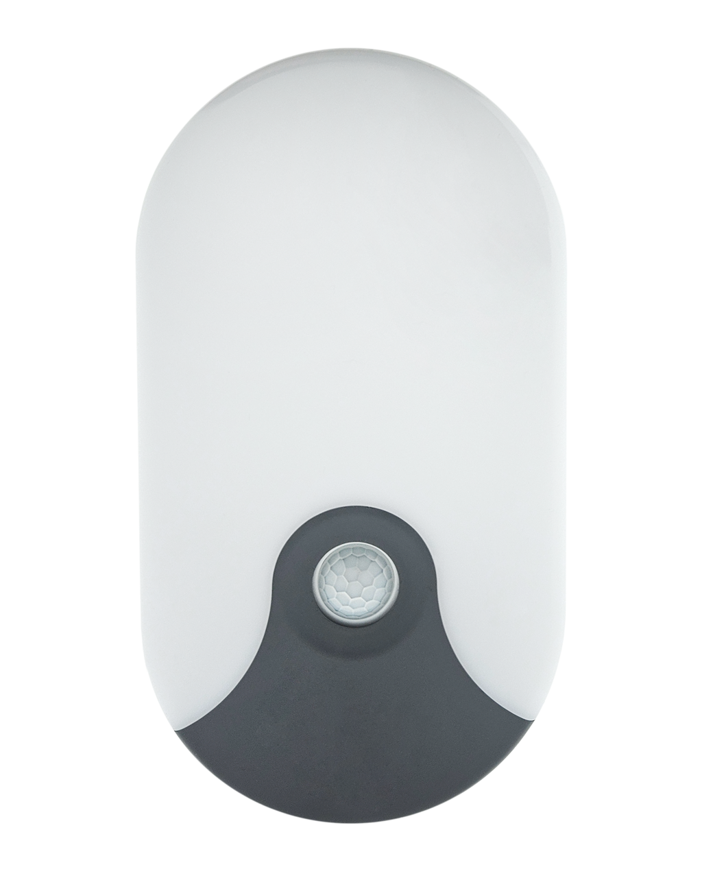 Q-181AD LED 18W/1440lm/4000K álszenzoros, ovális lámpa - szürke QTEC