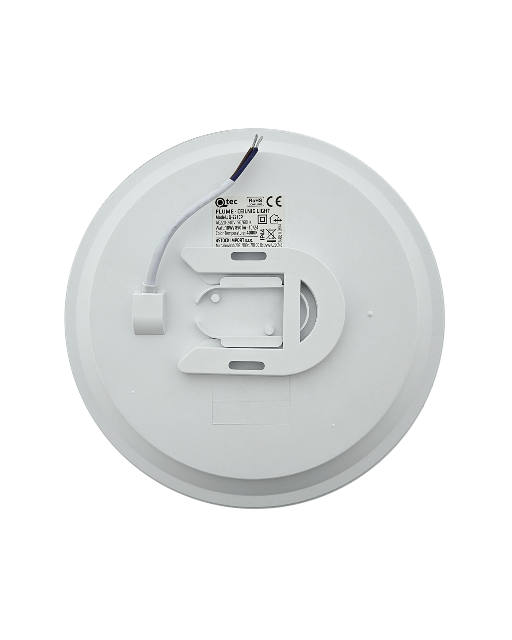 Q-221CP LED mennyezeti lámpa FLUME 10W 850lm 4000K ø22.5cm/kerek fekete QTEC - Image 3
