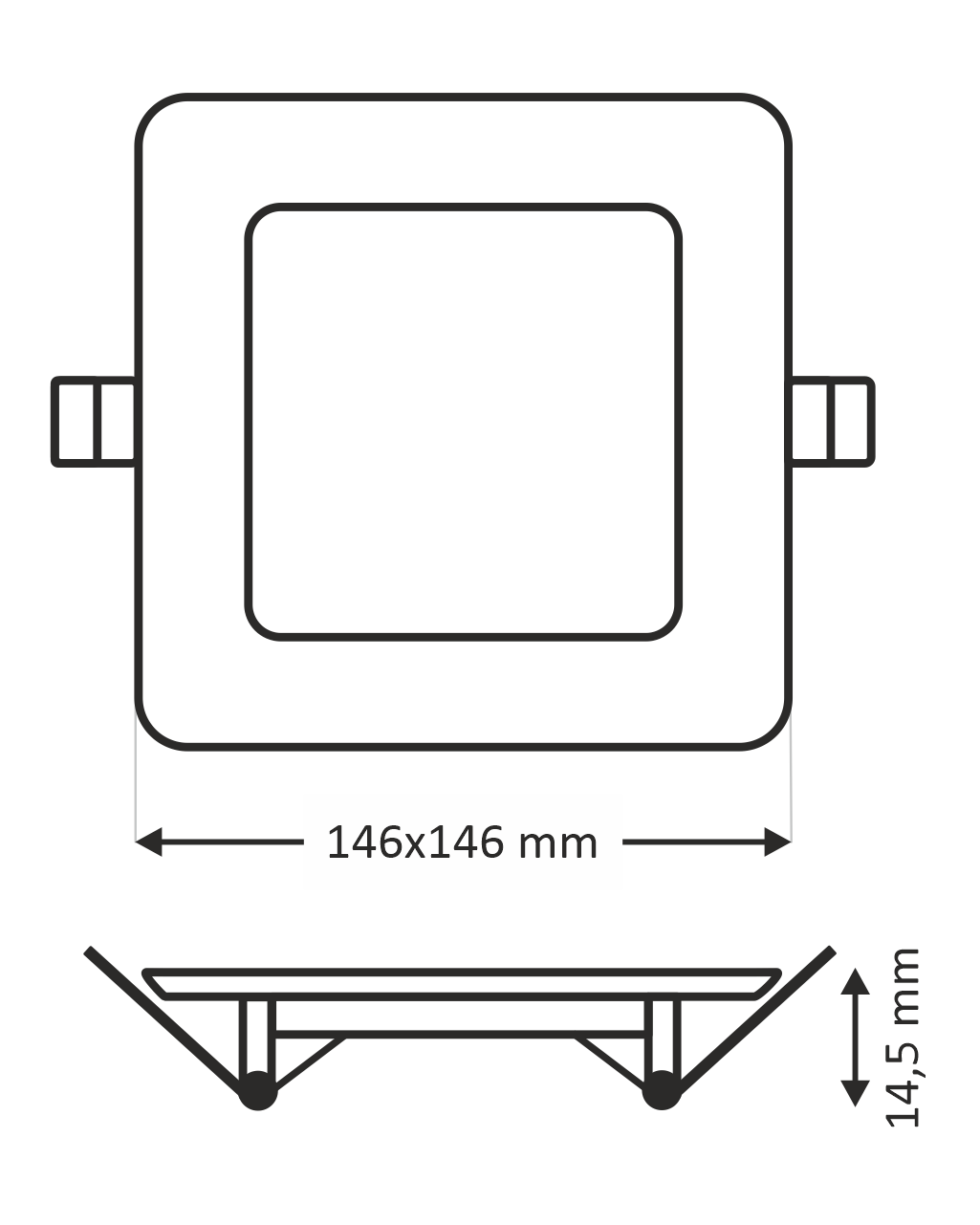 Q-227S LED panel 9W,6500K , süllyesztett, négyzet alakú, Q-227S LED panel 9W,6500K , süllyesztett, négyzet alakú,