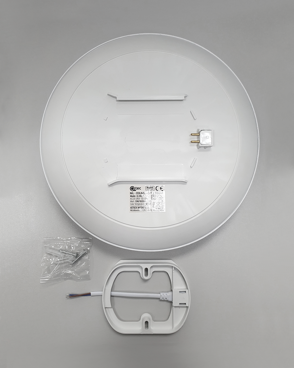 Q-230CP 12W 4000K ø25cm/kerek fehér QTEC LED mennyezeti lámpa Q-230CP 12W 4000K ø25cm/kerek fehér QTEC LED mennyezeti lámpa