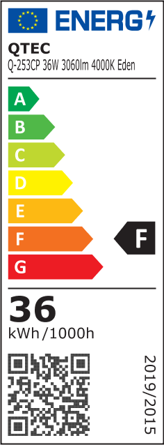 Q-253CP LED mennyezeti lámpa EDEN 36W 3060lm 4000K négyzet alakú fekete QTEC Q-253CP LED mennyezeti lámpa EDEN 36W 3060lm 4000K négyzet alakú fekete QTEC