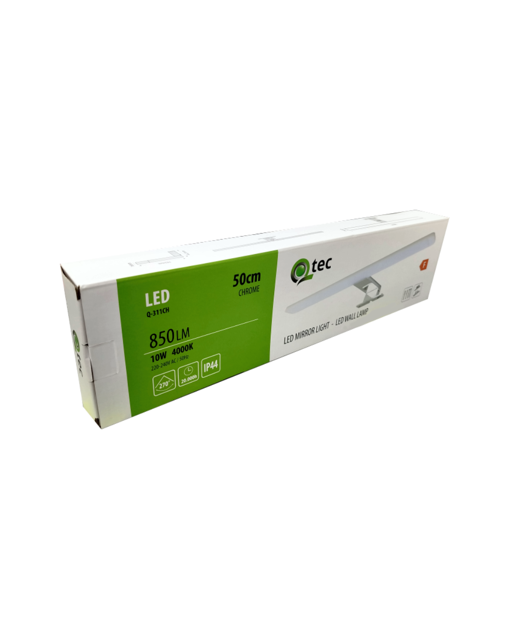Q-311CH LED 10W/850lm/4000K lámpa 50cm – króm QTEC Q-311CH LED 10W/850lm/4000K lámpa 50cm – króm QTEC