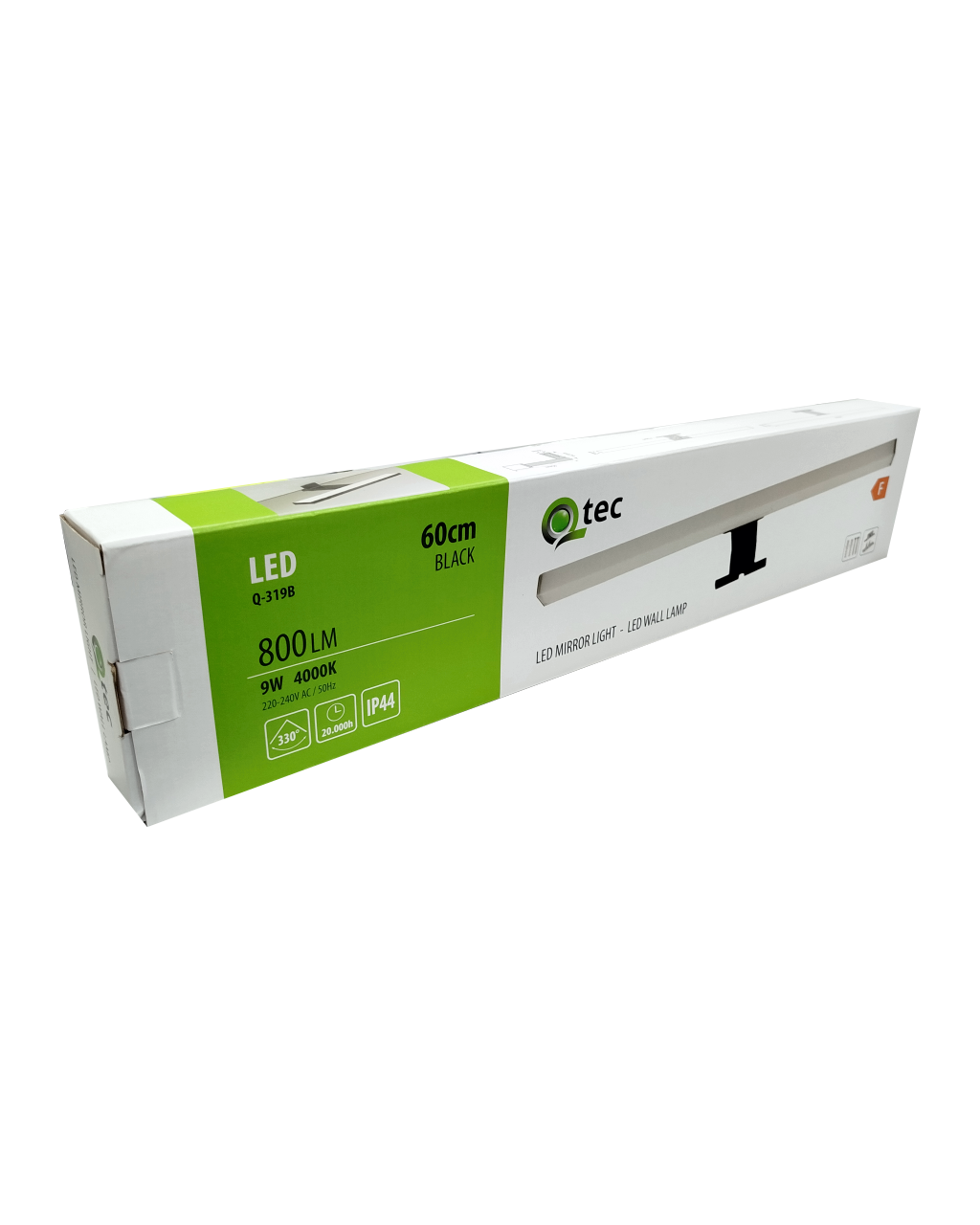 Q-319B LED 9W/800lm/4000K tüellámpa 60cm – fekete QTEC Q-319B LED 9W/800lm/4000K tüellámpa 60cm – fekete QTEC