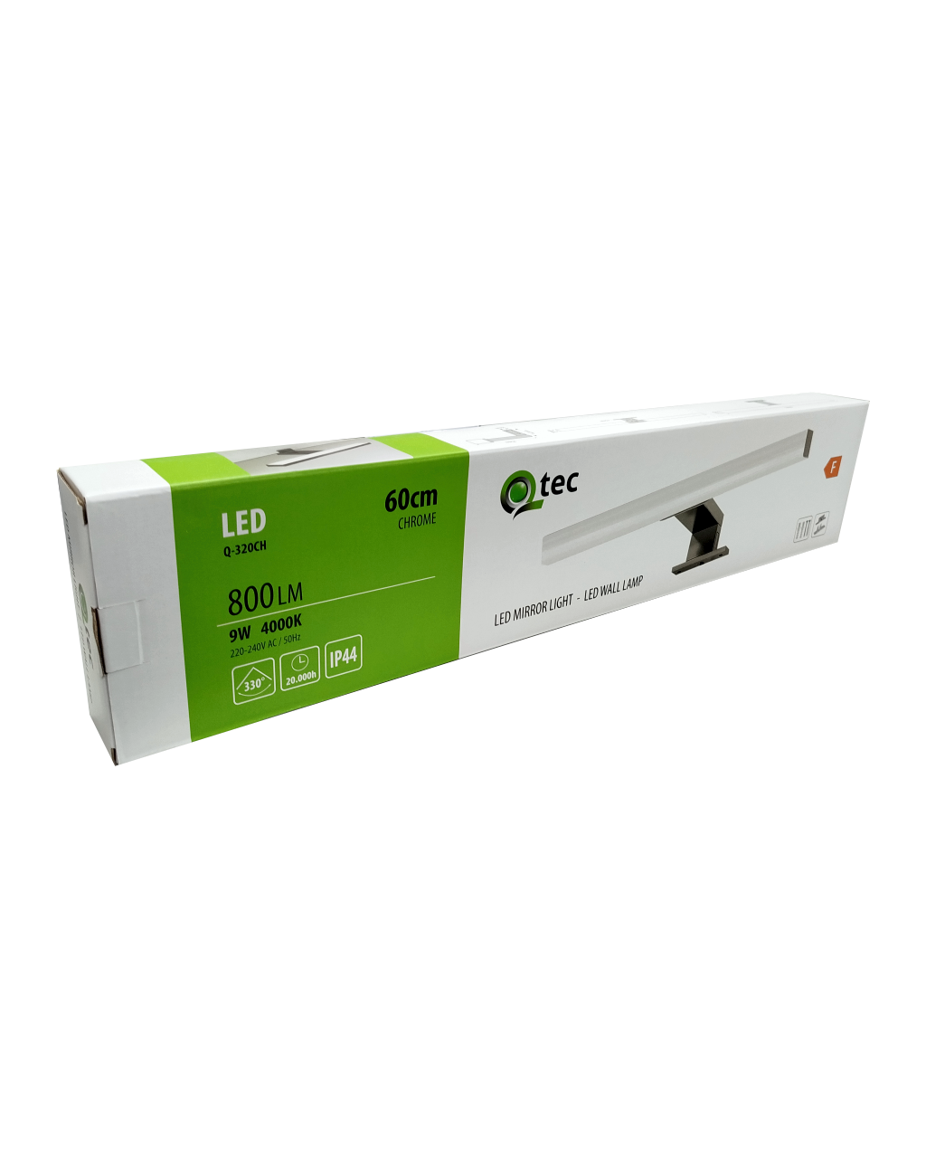 Q-320CH LED 9W/800lm/4000K lámpa 60cm – króm QTEC Q-320CH LED 9W/800lm/4000K lámpa 60cm – króm QTEC
