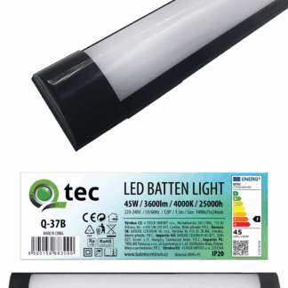Q-37B 45W QTEC 150cm LED BATTEN LIGHT világító lámpa – fekete Q-37B 45W QTEC 150cm LED BATTEN LIGHT világító lámpa – fekete