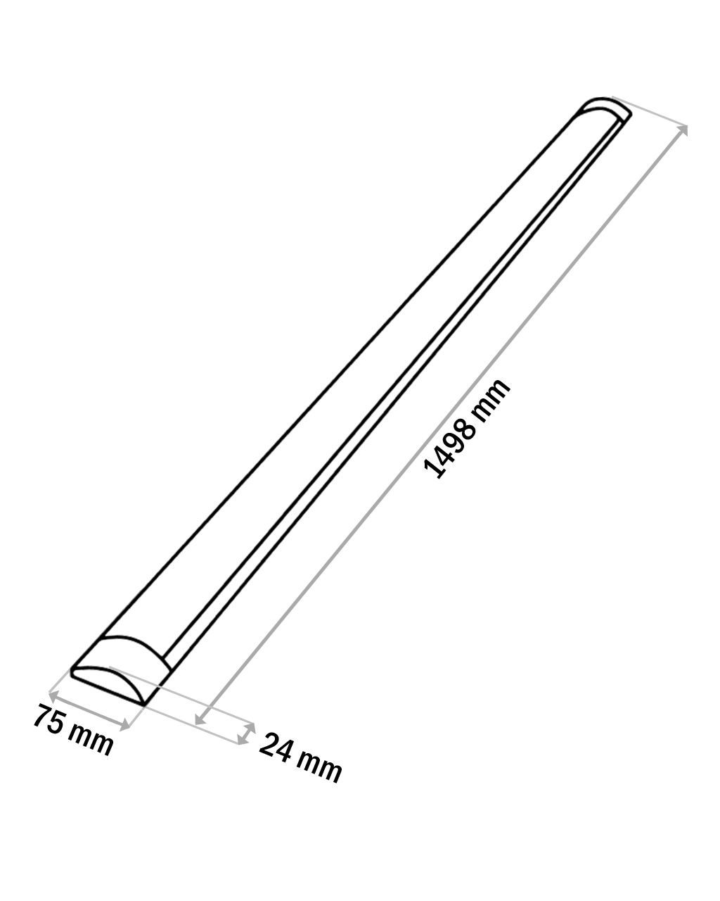 Q-37B 45W QTEC 150cm LED BATTEN LIGHT világító lámpa – fekete Q-37B 45W QTEC 150cm LED BATTEN LIGHT világító lámpa – fekete