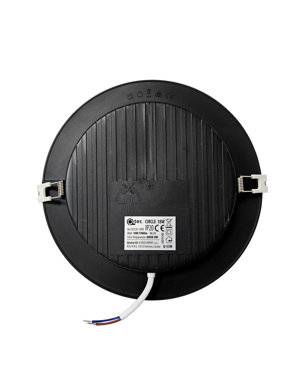 Q-53M LED panel 18W 1980lm 4000K fekete – kerek, sullyesztt Qtec Q-53M LED panel 18W 1980lm 4000K fekete – kerek, sullyesztt Qtec