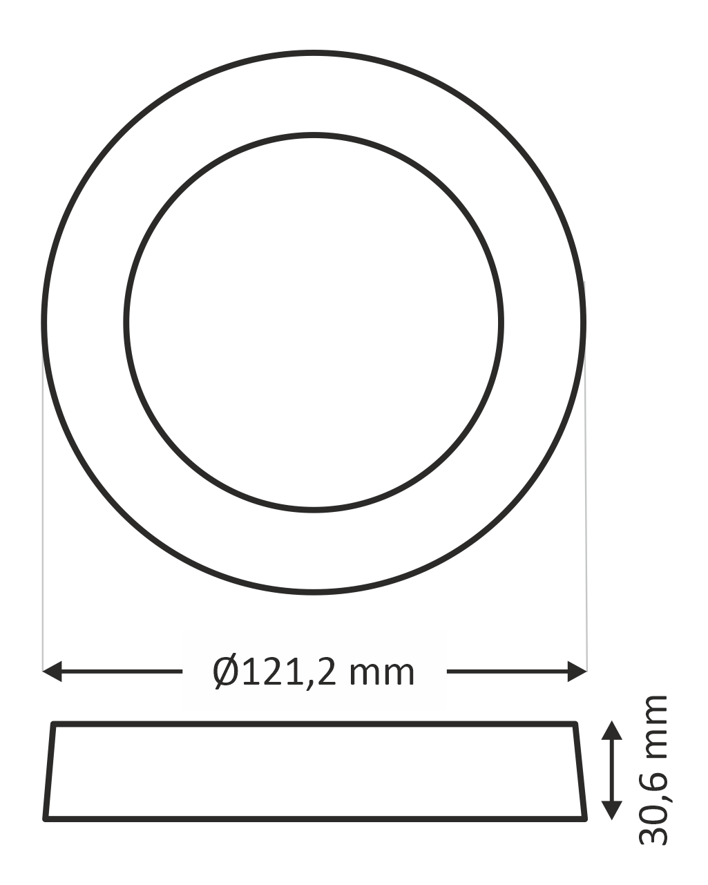 Q-54M LED panel 6W 660lm 4000K fekete - kör kör sülütre sérelhetto Qtec - Image 4