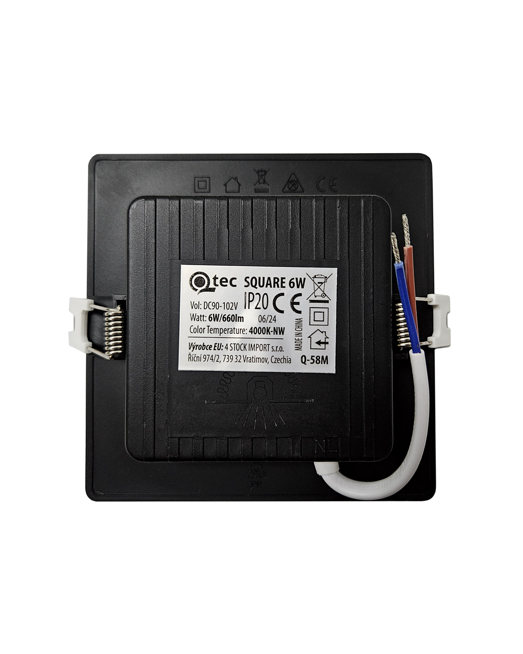 Q-58M LED panel 6W 660lm 4000K fekete - szávetá szállát séreletre sérelhetó Qtec - Image 2