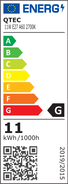 Q-TEC 11W A60 E27 2700K meleg fehér Q-TEC 11W A60 E27 2700K meleg fehér