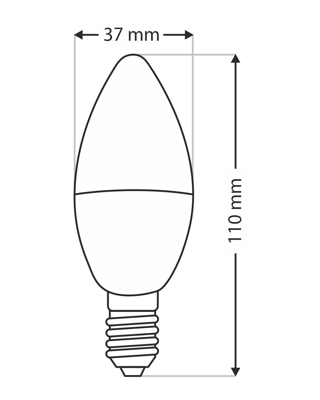 Q-TEC 5W C37 E14 4200K semleges fehér Q-TEC 5W C37 E14 4200K semleges fehér