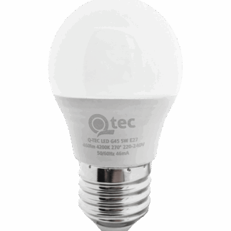 Q-TEC 5W G45 E27 4200K semleges fehér Q-TEC 5W G45 E27 4200K semleges fehér