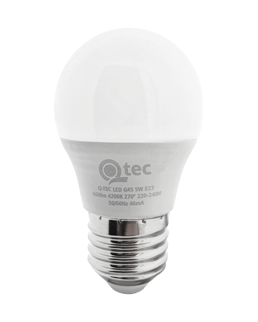 Q-TEC 5W G45 E27 4200K semleges fehér Q-TEC 5W G45 E27 4200K semleges fehér