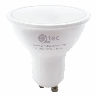 Q-TEC 5W GU10 450lm 2700K meleg fehér Q-TEC 5W GU10 450lm 2700K meleg fehér