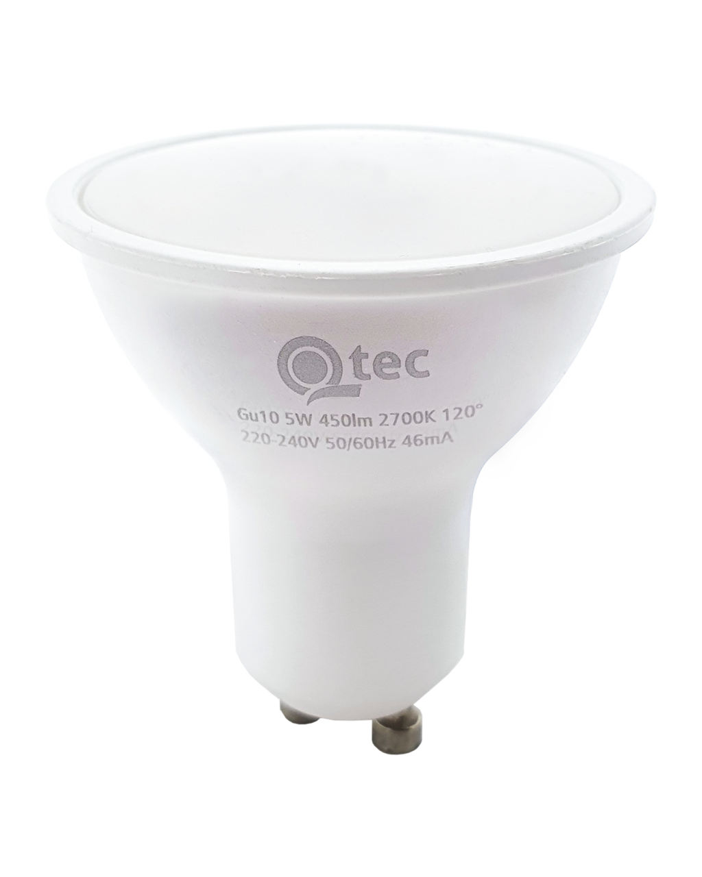 Q-TEC 5W GU10 450lm 2700K meleg fehér Q-TEC 5W GU10 450lm 2700K meleg fehér