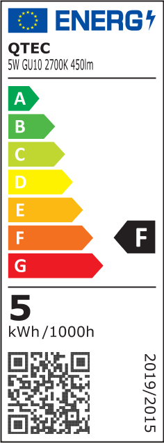 Q-TEC 5W GU10 450lm 2700K meleg fehér Q-TEC 5W GU10 450lm 2700K meleg fehér