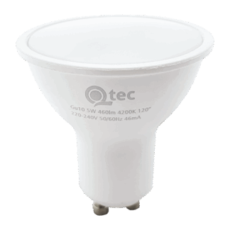 Q-TEC 5W GU10 460lm 4200K semleges fehér Q-TEC 5W GU10 460lm 4200K semleges fehér