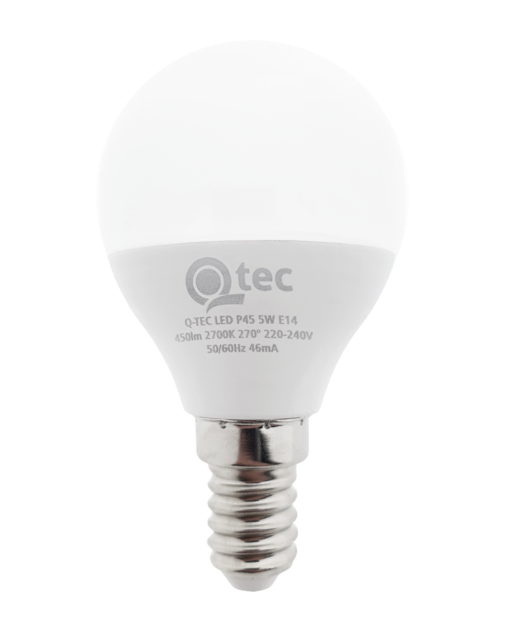 Q-TEC 5W P45 E14 2700K meleg fehér Q-TEC 5W P45 E14 2700K meleg fehér