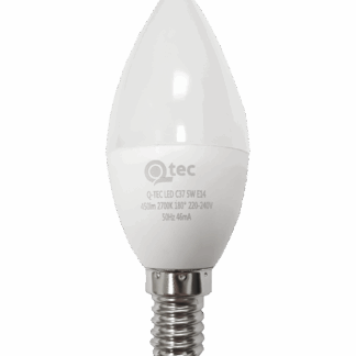 Q-TEC 5W C37 E14 2700K meleg fehér