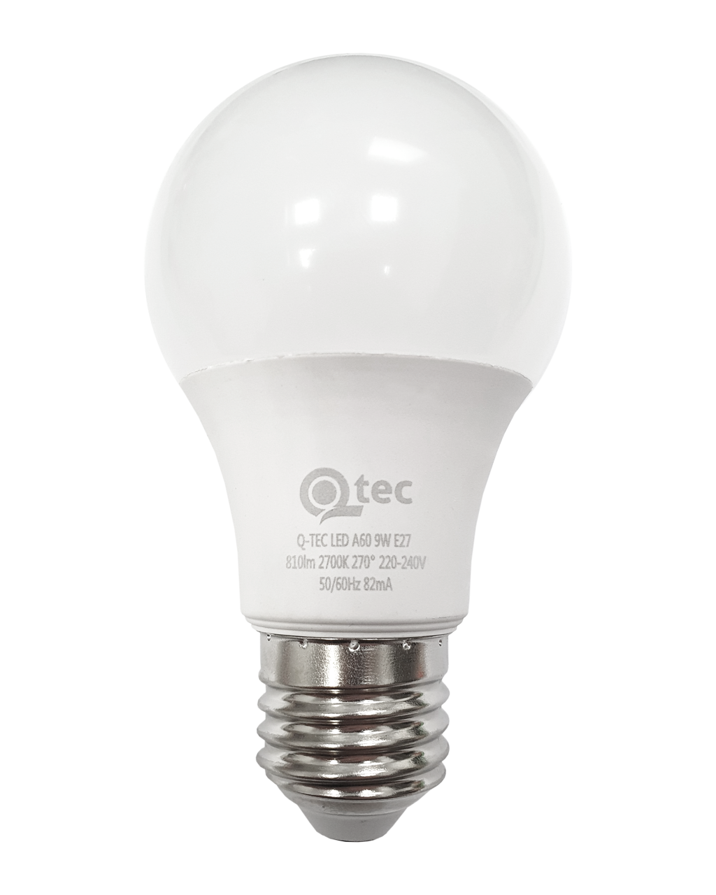 Q-TEC 9W A60 E27 810lm 2700K meleg fehér
