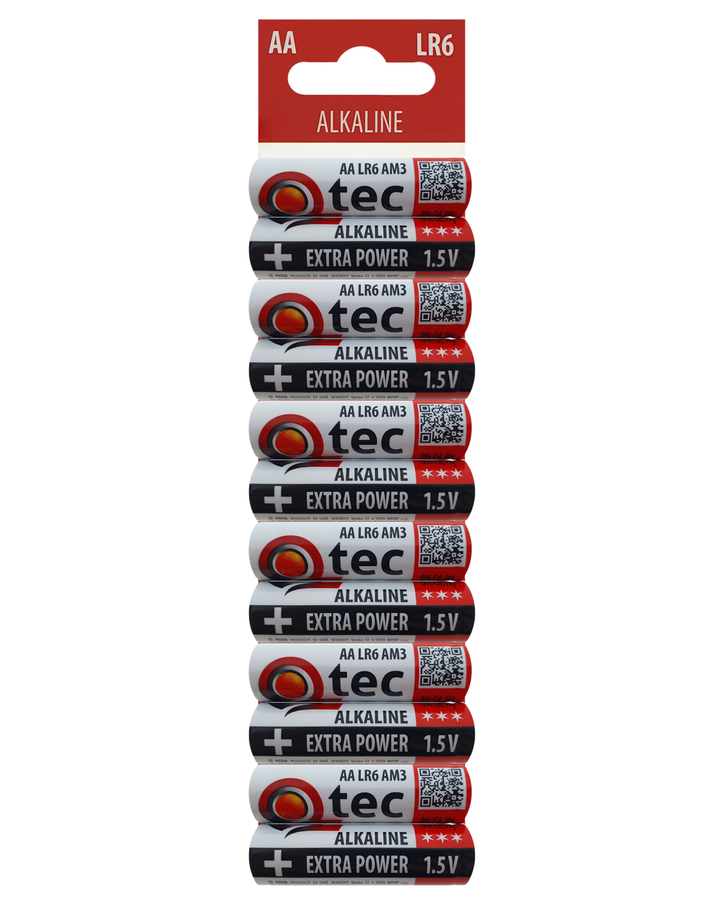 QTEC AA/12 db LR6/UM3 Extra nagy teljesítményű alkáli elem QTEC AA/12 db LR6/UM3 Extra nagy teljesítményű alkáli elem