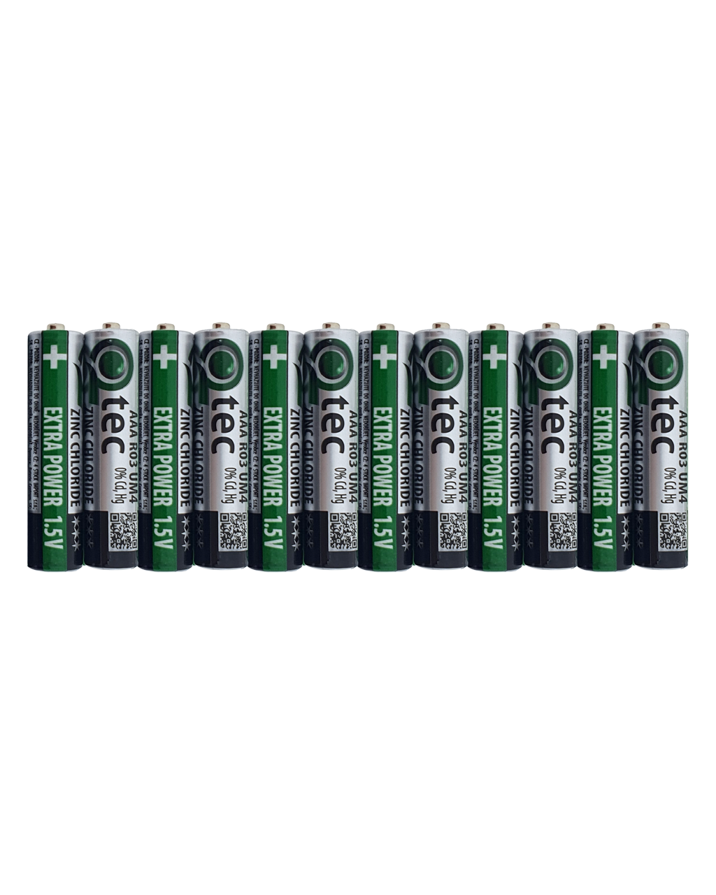 QTEC AAA/12 db R03/UM4 Extra erős cink-klorid elem QTEC AAA/12 db R03/UM4 Extra erős cink-klorid elem