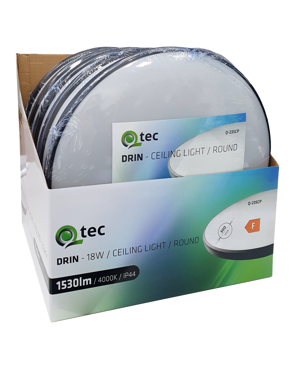 Q-235CP 18W 4000K ø30cm/kerek fekete QTEC LED mennyezeti lámpa - Image 3