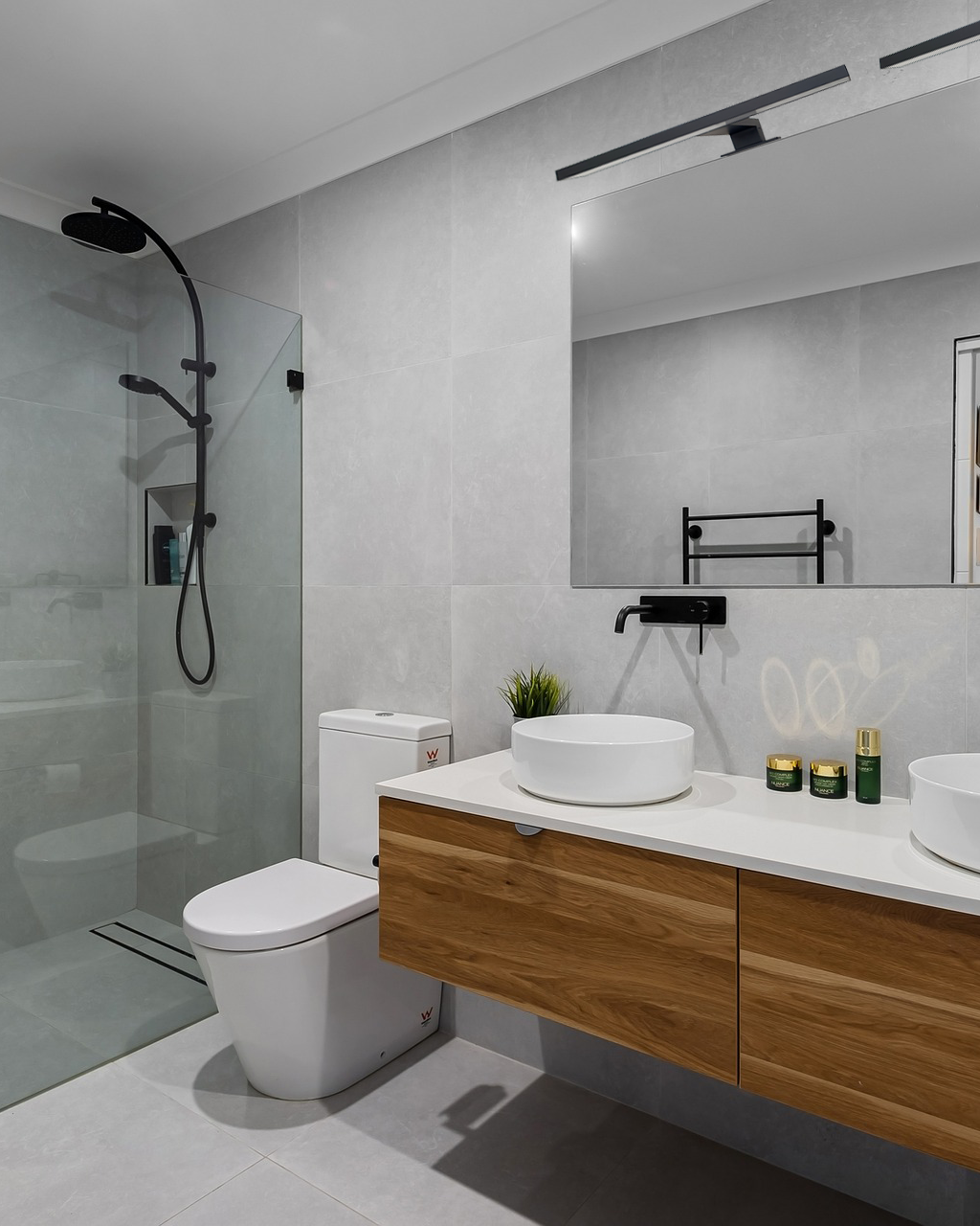 Q-301B LED 8W/640lm/4000K tükörvilágító lámpa 50cm - fekete QTEC - Image 4