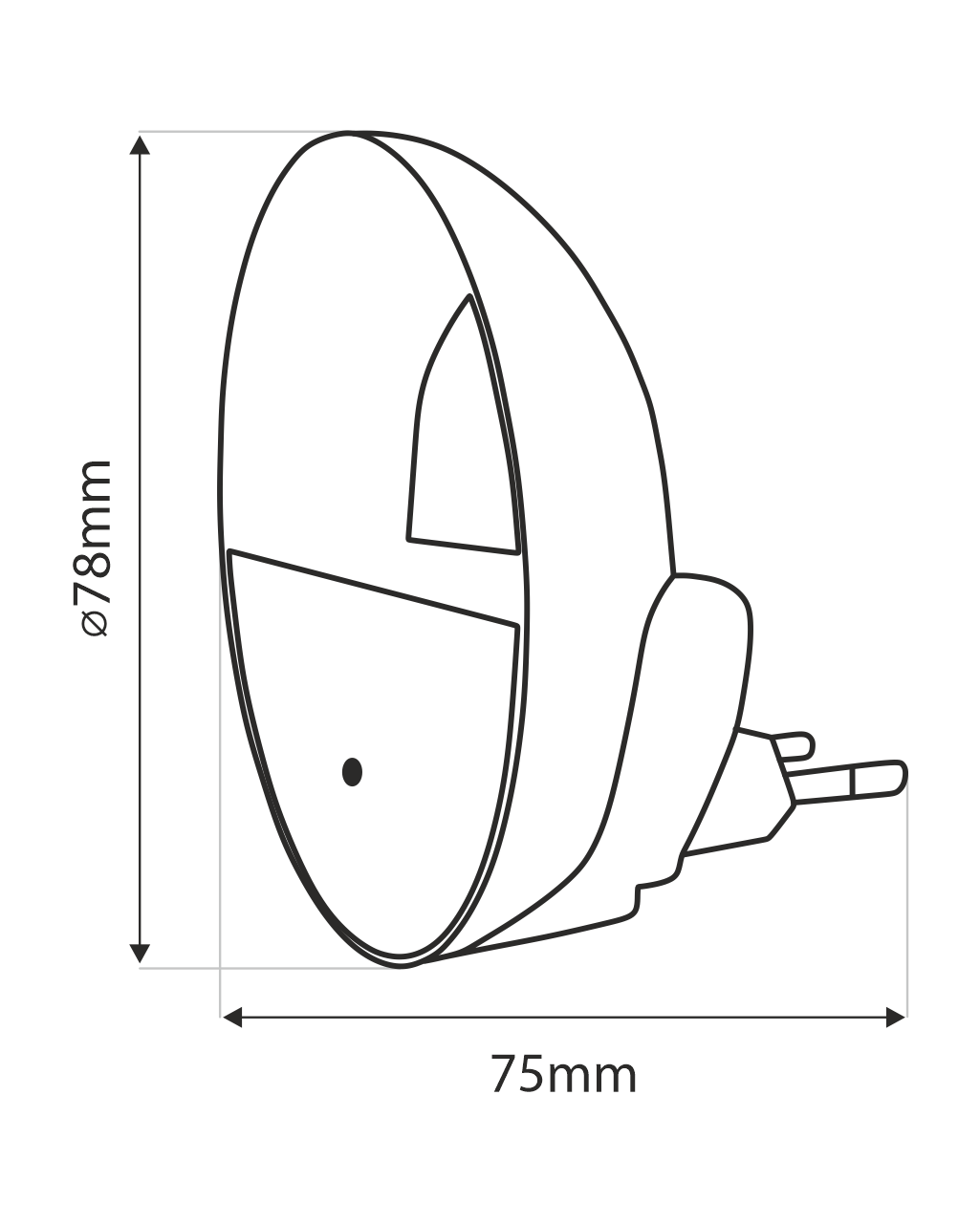 TR-047M LED 0.5 W-os éjszakai fény alkonyérzékelővel Trixline - Image 2