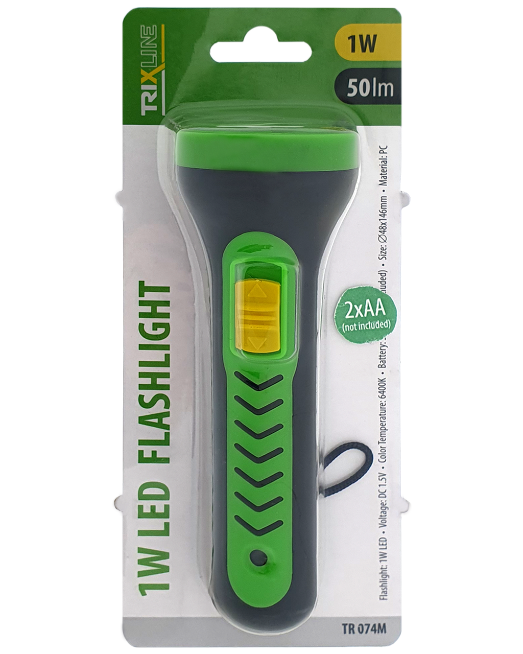 TR 074M 1W LED kézi zseblámpa zöld Trixline - Image 2