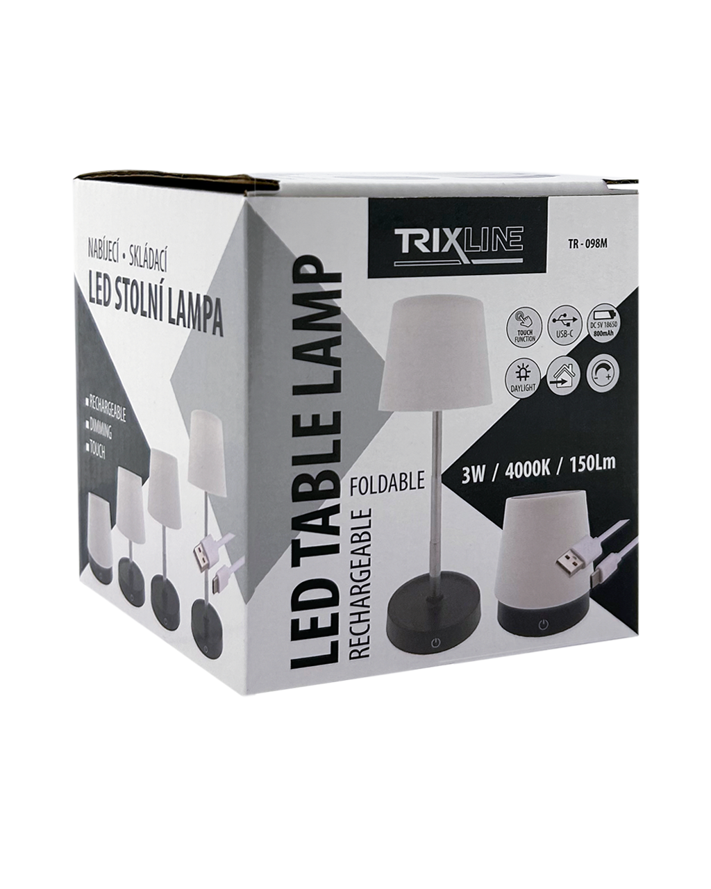 TR-098M LED újratölthető lámpa USB-n Trixline TR-098M LED újratölthető lámpa USB-n Trixline
