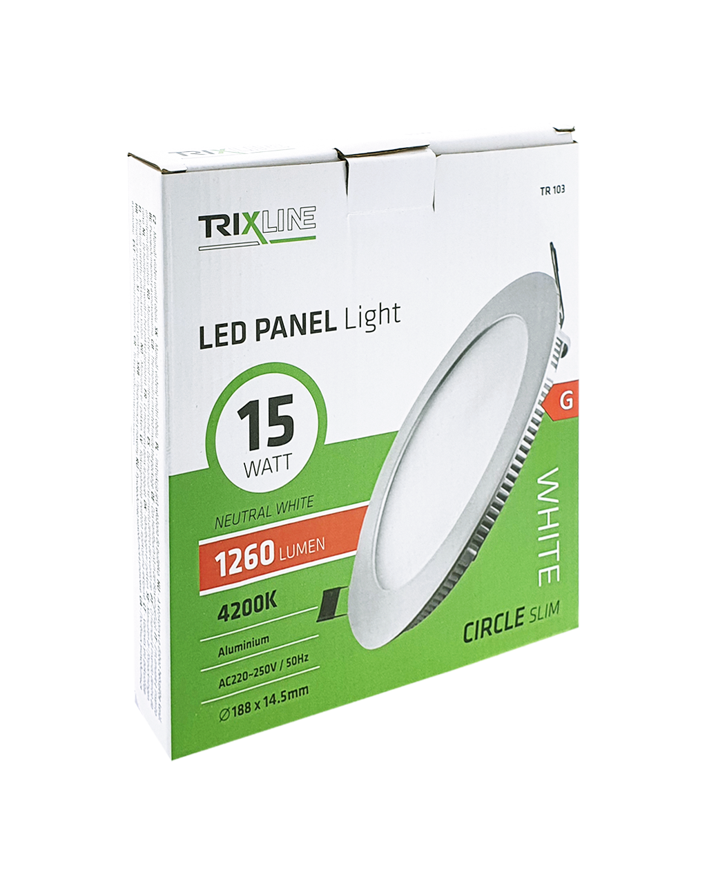 TR 103 LED panel 15W,4200K süllyesztett, kör TR 103 LED panel 15W,4200K süllyesztett, kör