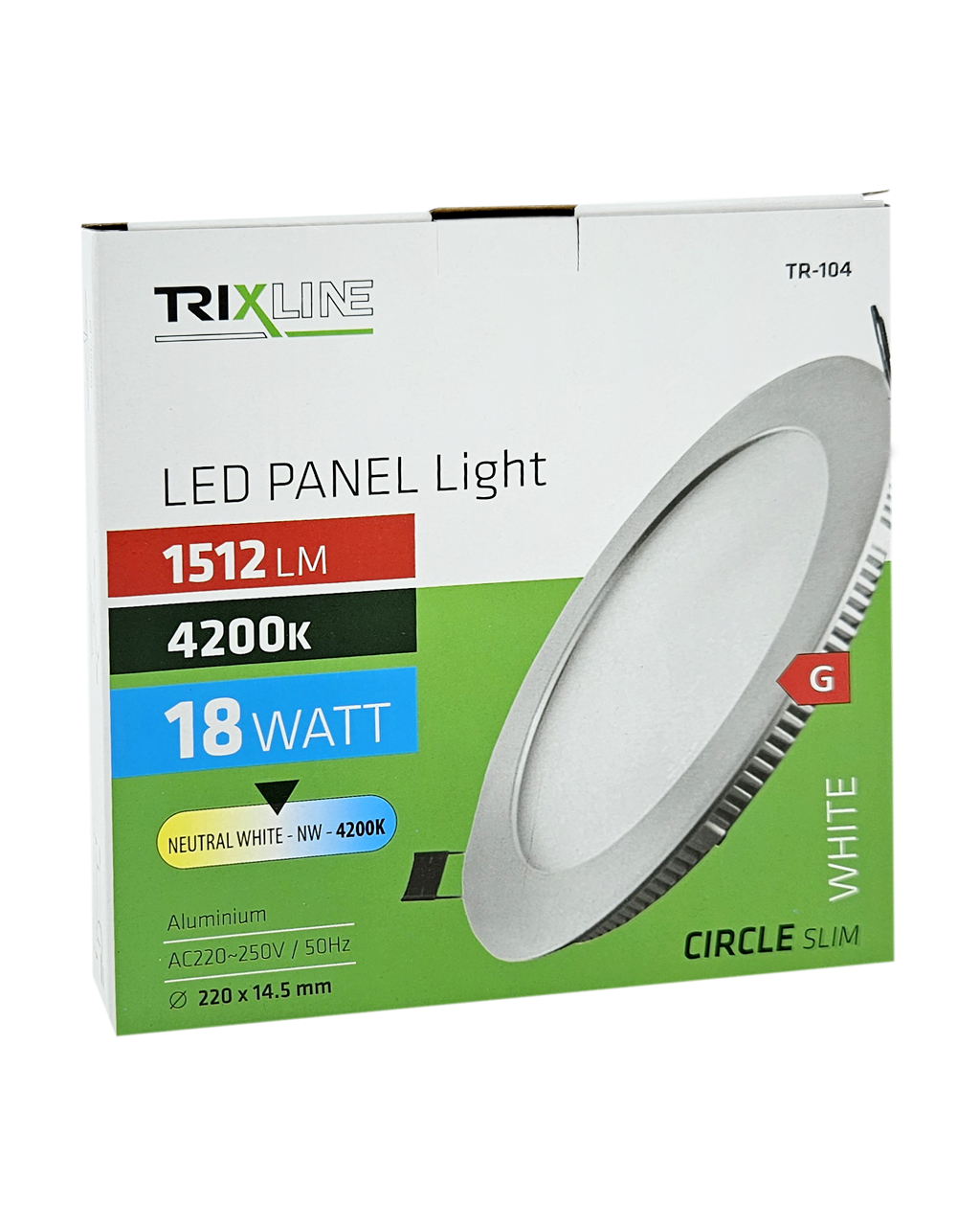 TR-104 LED panel 18W 1512lm 4200K - kerek Trixline - Image 3