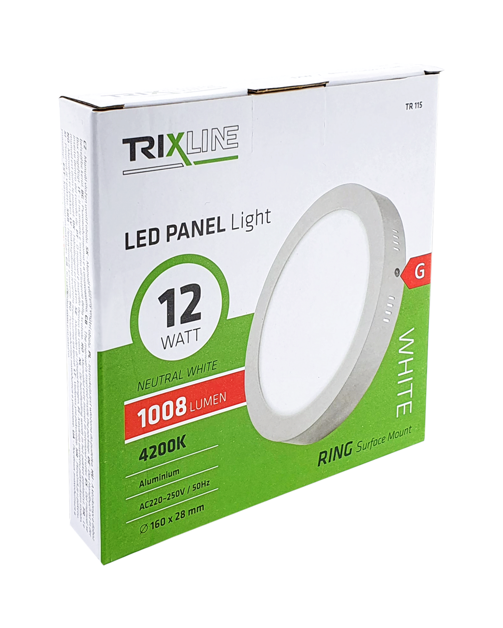 TR 115 LED panel, 12W, 4200K kerek, felületre szerelhető, TR 115 LED panel, 12W, 4200K kerek, felületre szerelhető,