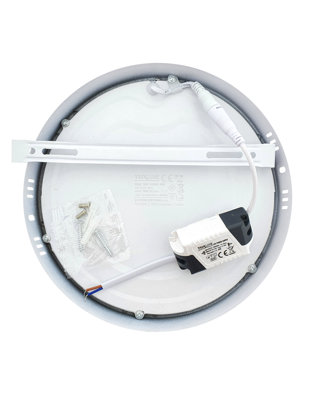 TR-116 LED panel 18W 1512lm 4200K – kerek, felületre szerelhető Trixline TR-116 LED panel 18W 1512lm 4200K – kerek, felületre szerelhető Trixline