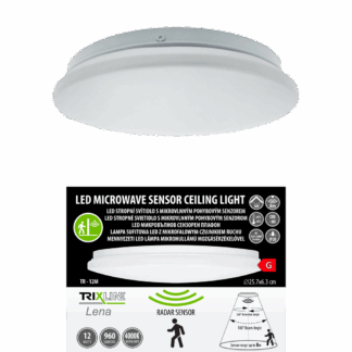 TR-12M LED  12W/960lm/4000K szenzoros, kerek mennyezeti lámpa fényű - fehér Trixline LENA
