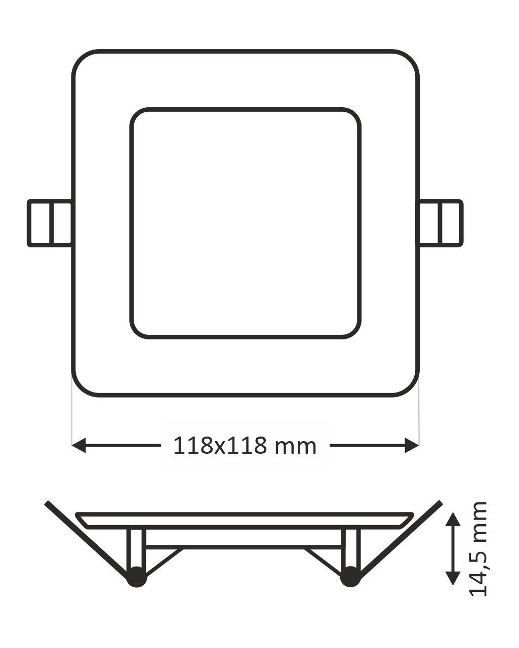 TR-134 LED panel 6W 528lm 6500K – négyzet alakú Trixline TR-134 LED panel 6W 528lm 6500K – négyzet alakú Trixline