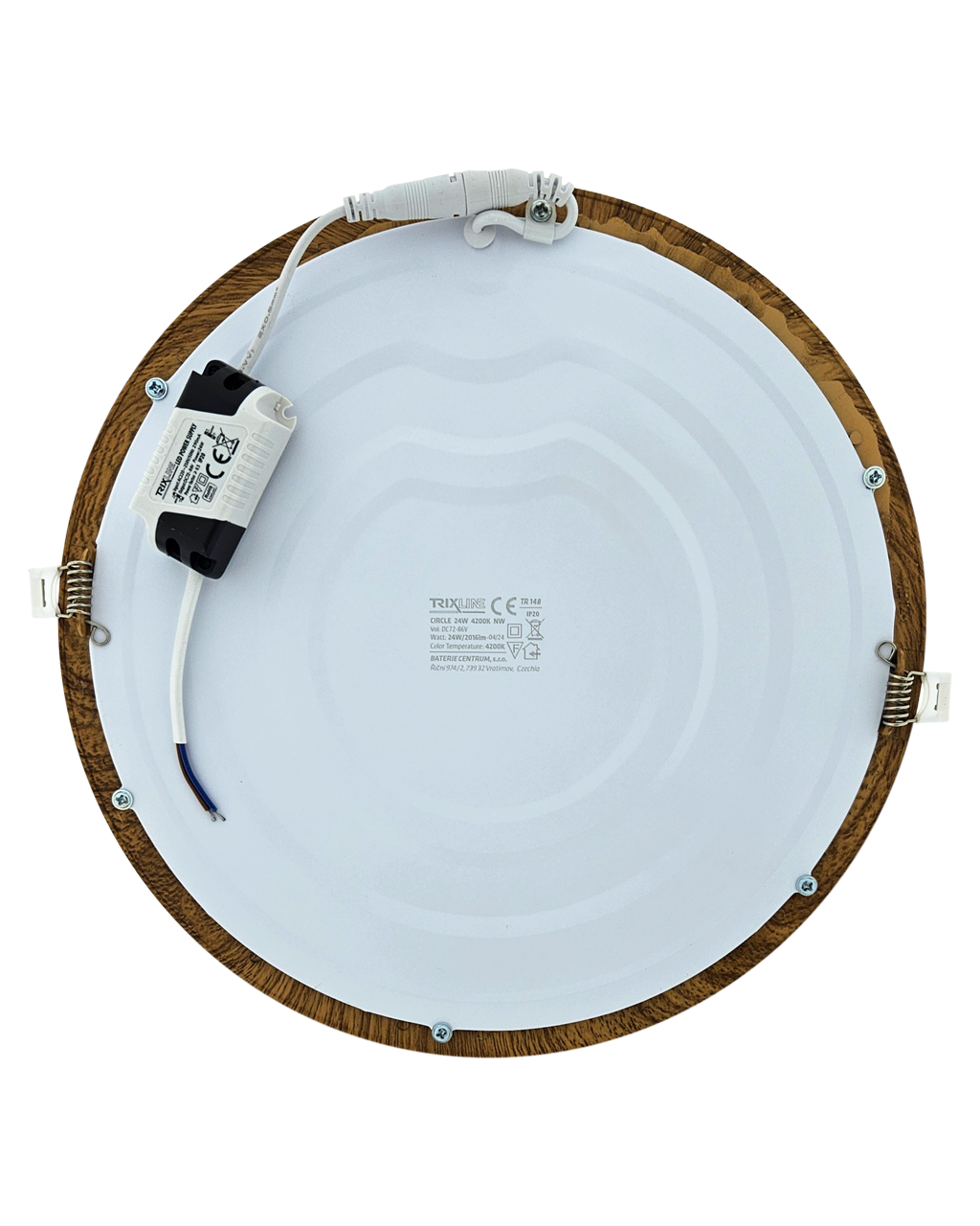 TR-148 LED panel 24W 2016lm 4200K fa dekor – kerek sullyesztit Trixline TR-148 LED panel 24W 2016lm 4200K fa dekor – kerek sullyesztit Trixline