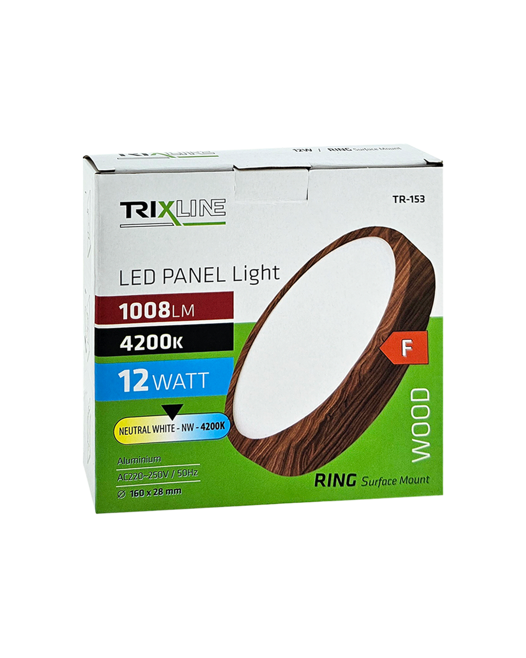 TR-153 LED panel 12W 1008lm 4200K fa dekor – kör alakú sörökre sérelhetto Trixline TR-153 LED panel 12W 1008lm 4200K fa dekor – kör alakú sörökre sérelhetto Trixline