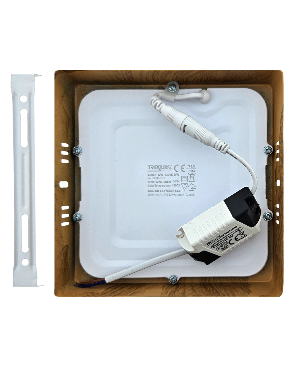 TR-156 LED panel 12W 1008lm 4200K fadekor - négyzet alakú felületre szerelt Trixline - Image 4