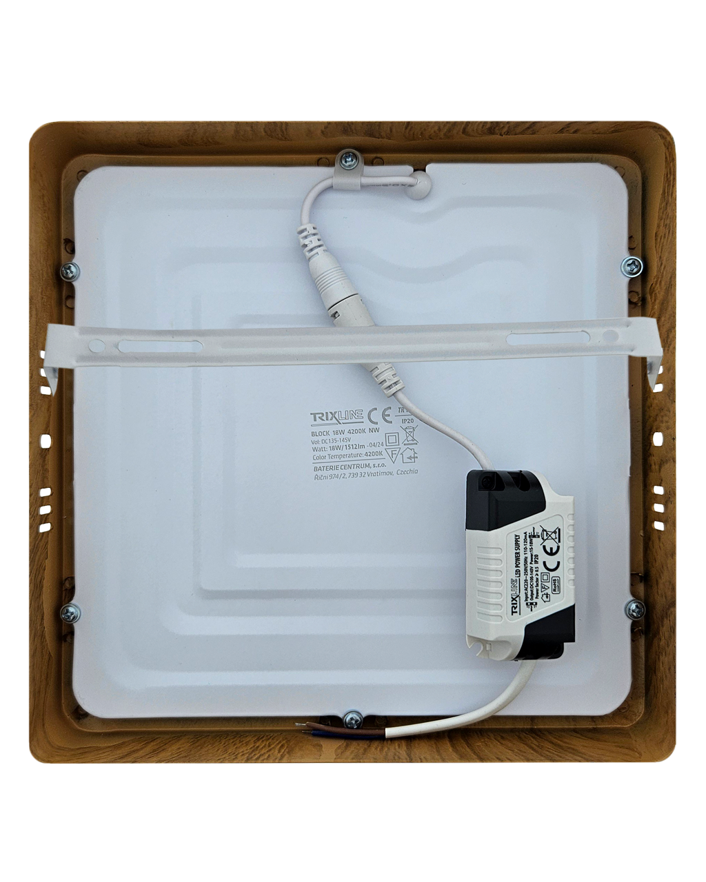 TR-157 LED panel 18W 1512lm 4200K fadekor - négyzet alakú felületre szerelt Trixline - Image 2