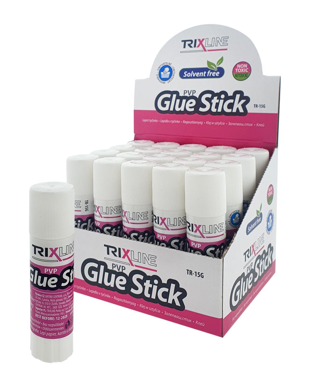 TR-15G Univerzális ragasztóstift PVP ragasztóstift 15g Trixline TR-15G Univerzális ragasztóstift PVP ragasztóstift 15g Trixline