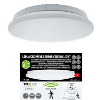 TR-18M LED 18W/1440lm/4000K szenzoros, mennyezeti lámpa kerek fényű - fehér Trixline LENA