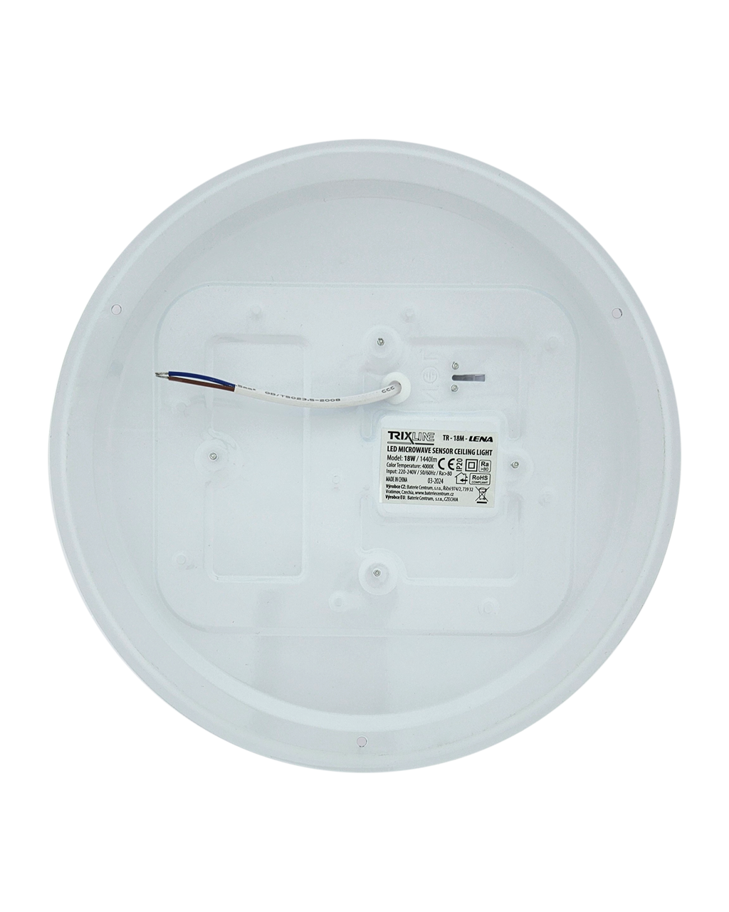 TR-18M LED 18W/1440lm/4000K szenzoros, mennyezeti lámpa kerek fényű - fehér Trixline LENA - Image 3