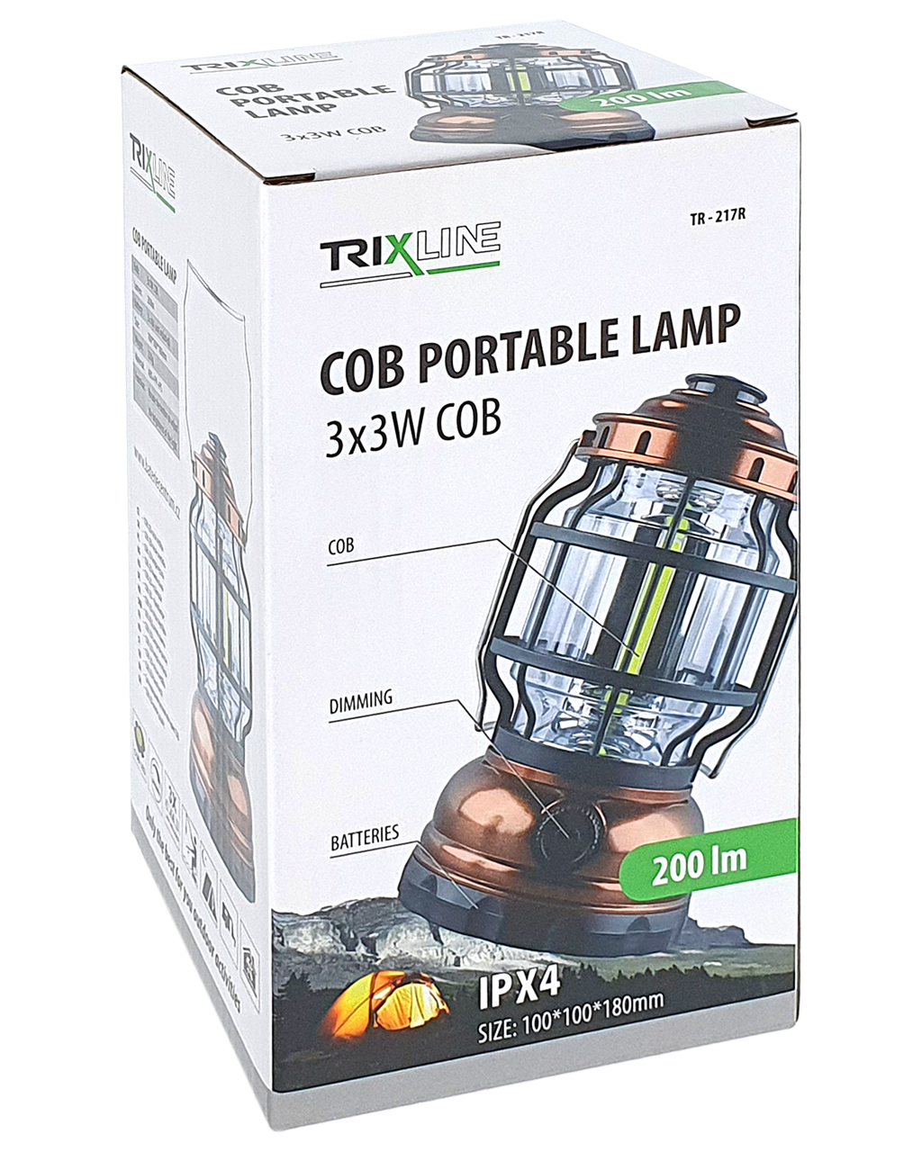 LED TR-217R COB 3x3W kültéri elemes zseblámpa TRIXLINE aran - Image 3