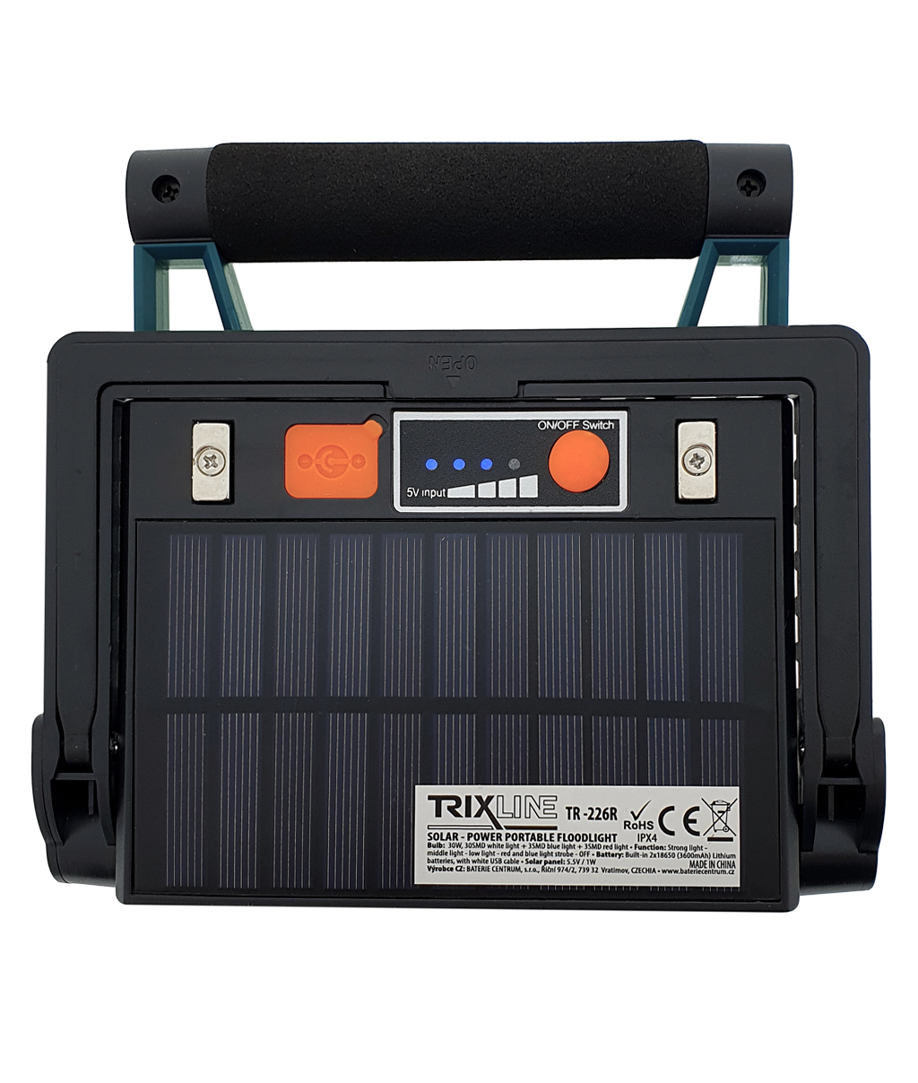 TR-226R 30W Napelemes hordozható spotlámpa TRIXLINE TR-226R 30W Napelemes hordozható spotlámpa TRIXLINE