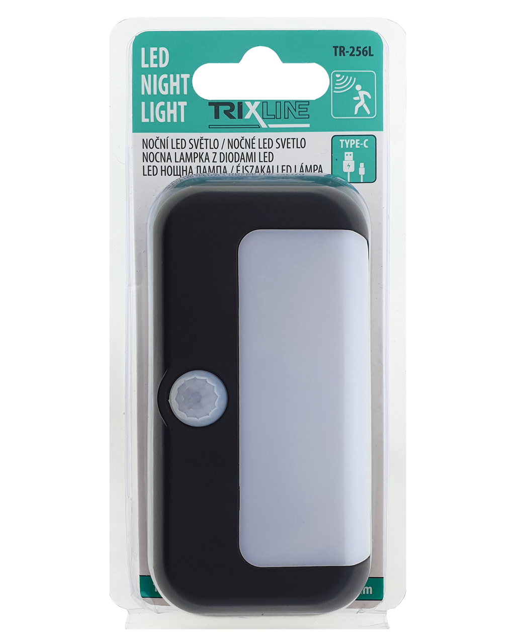 TR-256L LED éjszakai fény mozgásérzékelővel + USB-C Trixline TR-256L LED éjszakai fény mozgásérzékelővel + USB-C Trixline