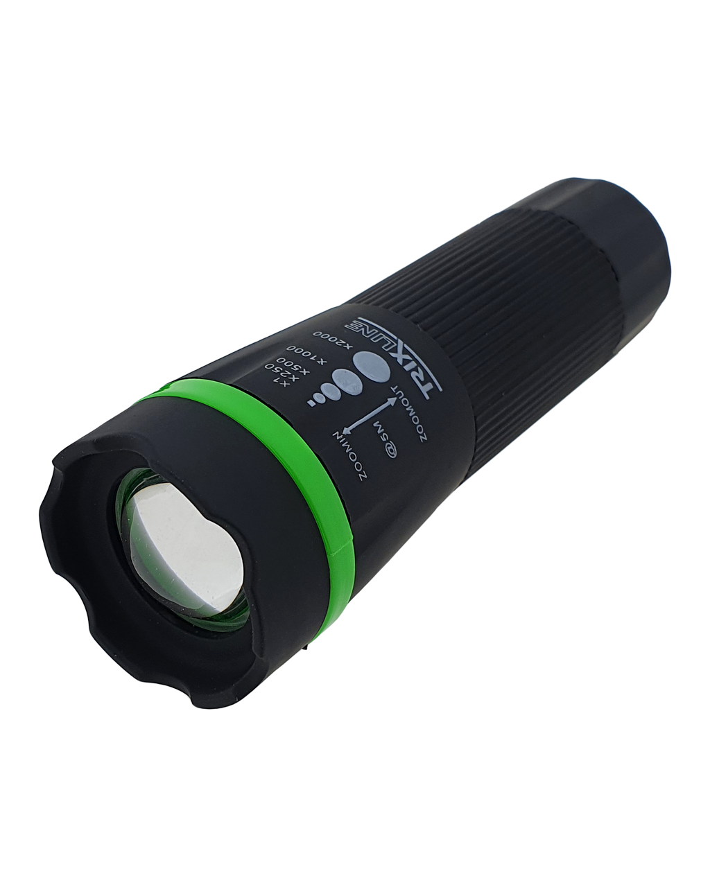 TR 311R zöld Kézi LED-es zseblámpa zoommal , ABS/1W