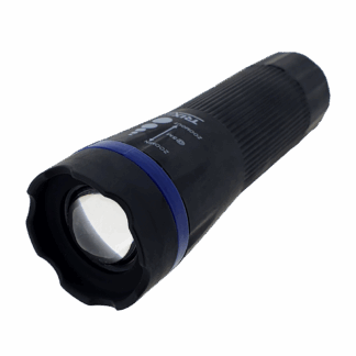 TR 312R fekete Kézi LED-es zseblámpa zoommal , ABS/1W